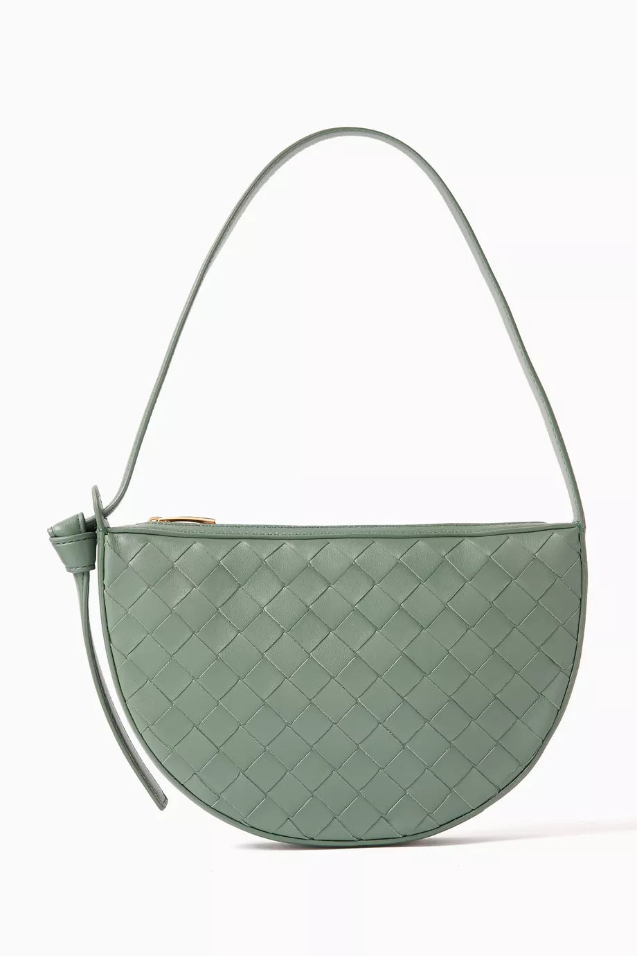 Mini Sunrise Shoulder Bag in Intrecciato Leather