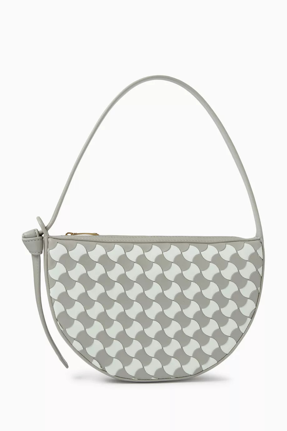 Mini Sunrise Shoulder Bag in Intrecciato Leather