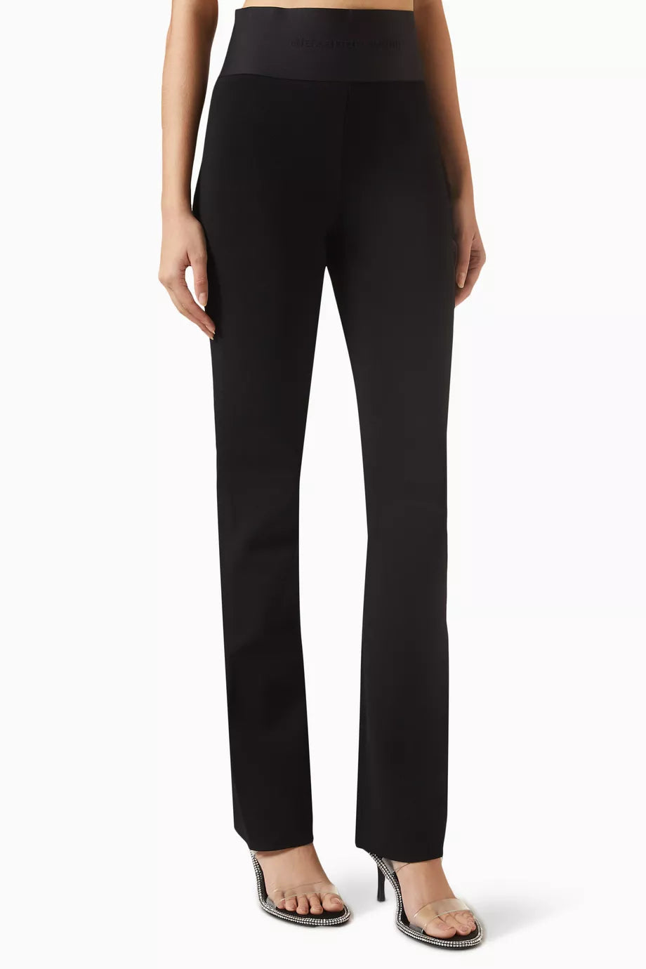Logo Bootcut Pants in Compact Matte Viscose