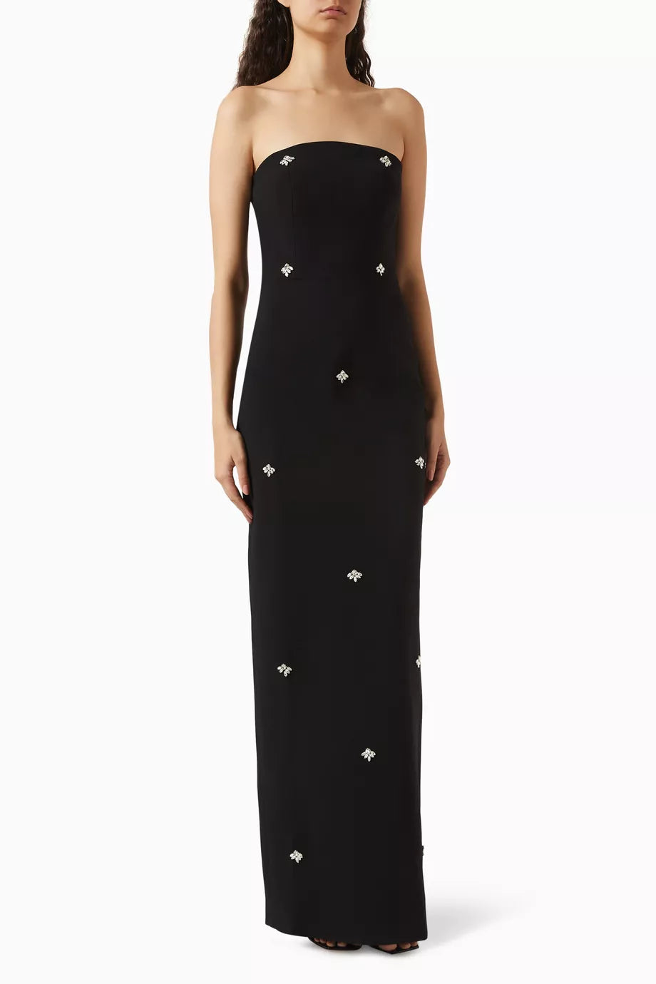 Crystal-embellished Strapless Gown in Crepe