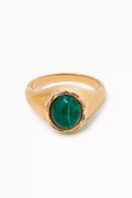 Juliette Lapis Lazuli Ring in 18kt Gold-plated Metal