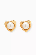 Eva Clip-on Earrings in 18kt Gold-plated Bronze