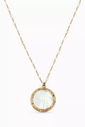Cindy Mother of Pearl Necklace in 18kt Gold-plated Bronze