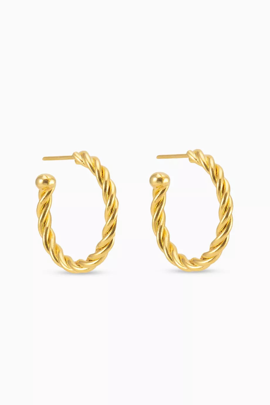Mini Sydney Hoop Earrings in 24kt Gold-plated Brass