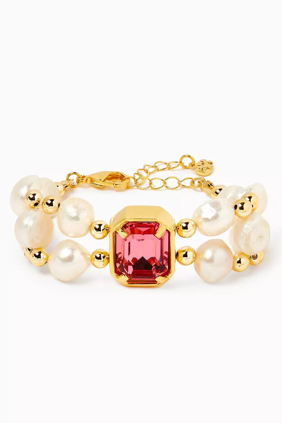 Denise Pearl Bracelet in 24kt Gold-plated Brass