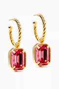 Leonie Crystal Earrings in 24kt Gold-plated Brass