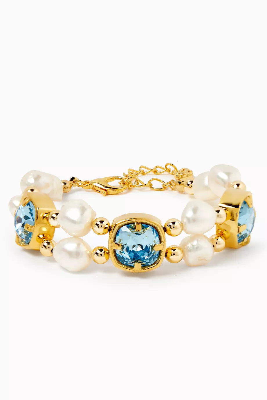 Charlotte Pearl Bracelet in 24kt Gold-plated Brass