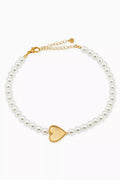Grace Pearl Choker in 24kt Gold-plated Brass