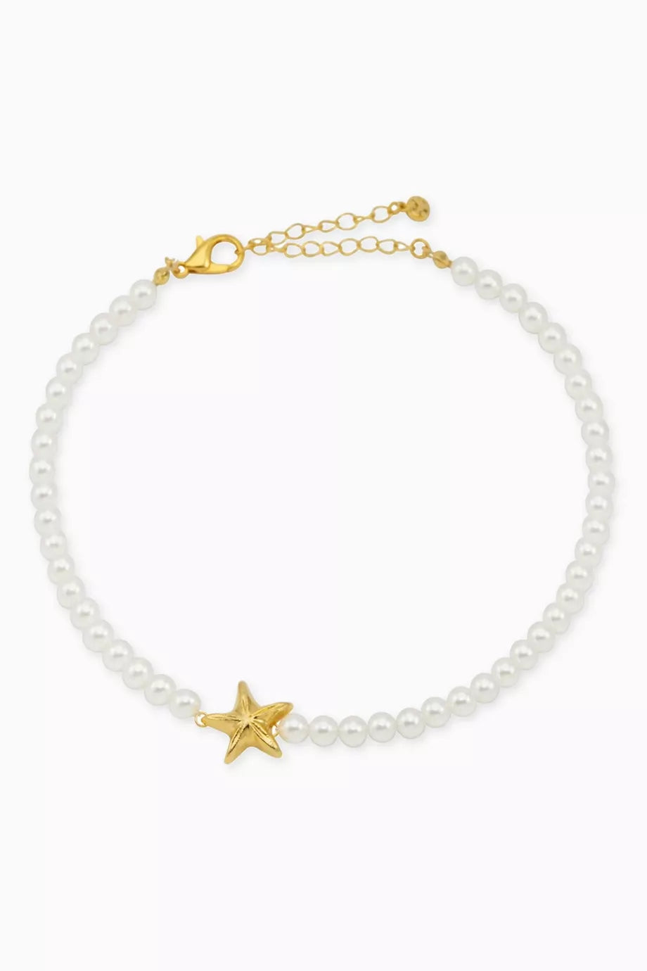 Fay Pearl Choker in 24kt Gold-plated Brass