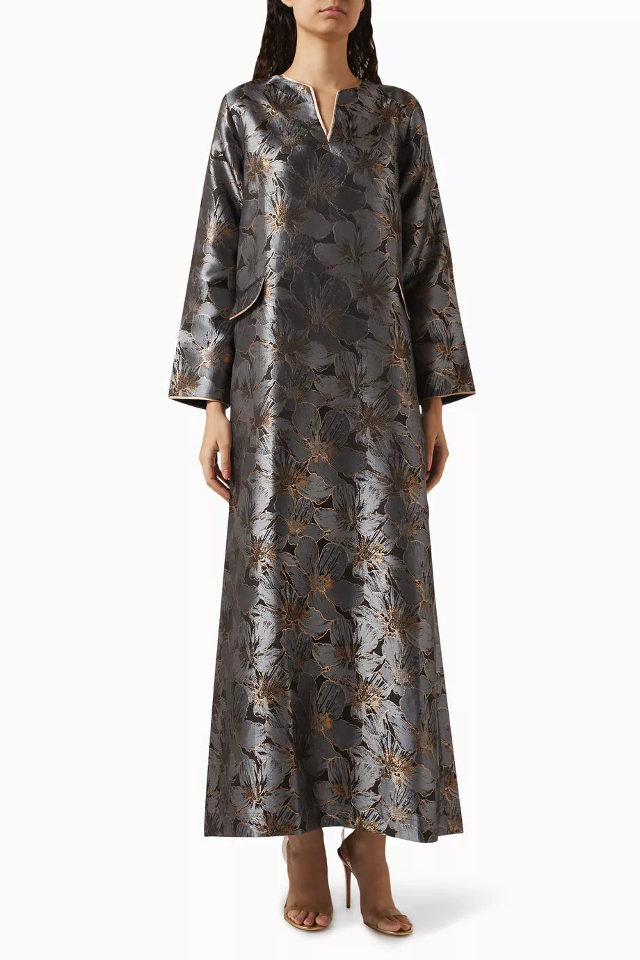Asma Kaftan in Jacquard