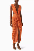 Mia Knot Maxi Dress in Viscose-blend