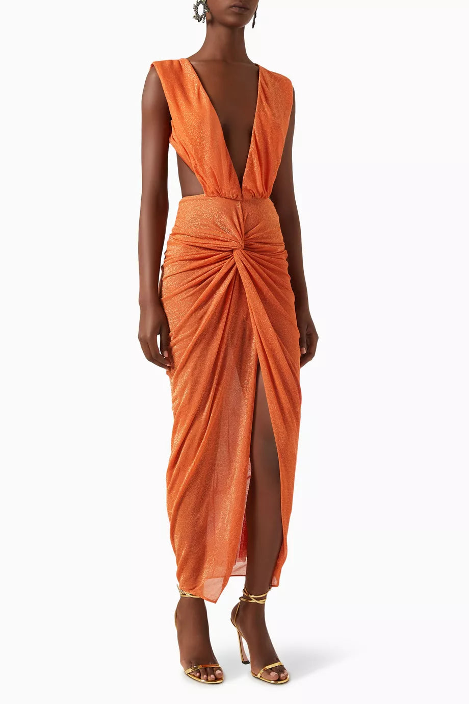 Mia Knot Maxi Dress in Viscose-blend