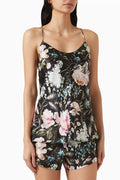 Bella Esme Floral Camisole Set in Silk Satin