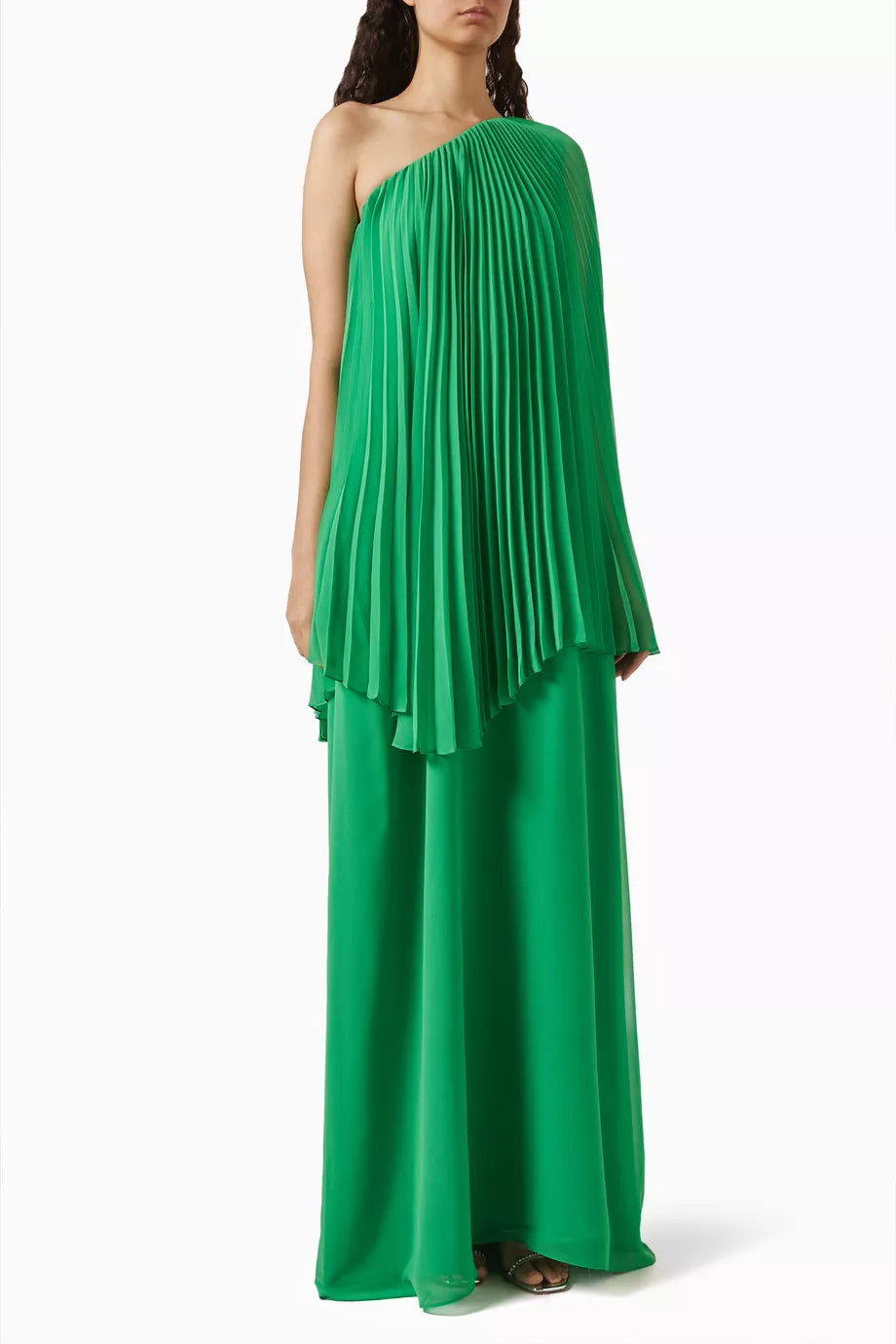 Glory Pleated Maxi Dress in Chiffon