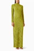 Isa Maxi Dress in Stretch-cotton
