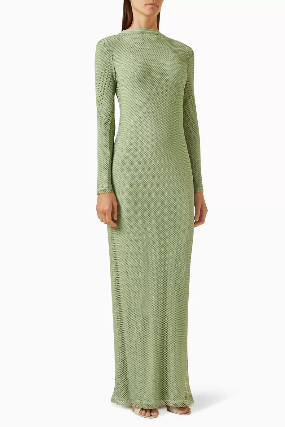 Isa Maxi Dress in Stretch-cotton