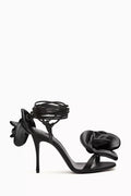 Flower 105 Lace-up Sandals in Satin