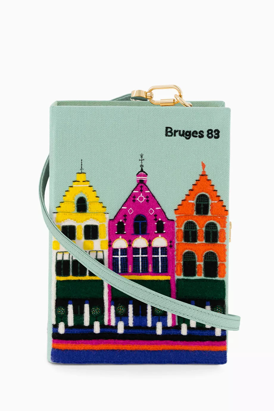 Bruges Book Crossbody Clutch Bag in Silk & Felt