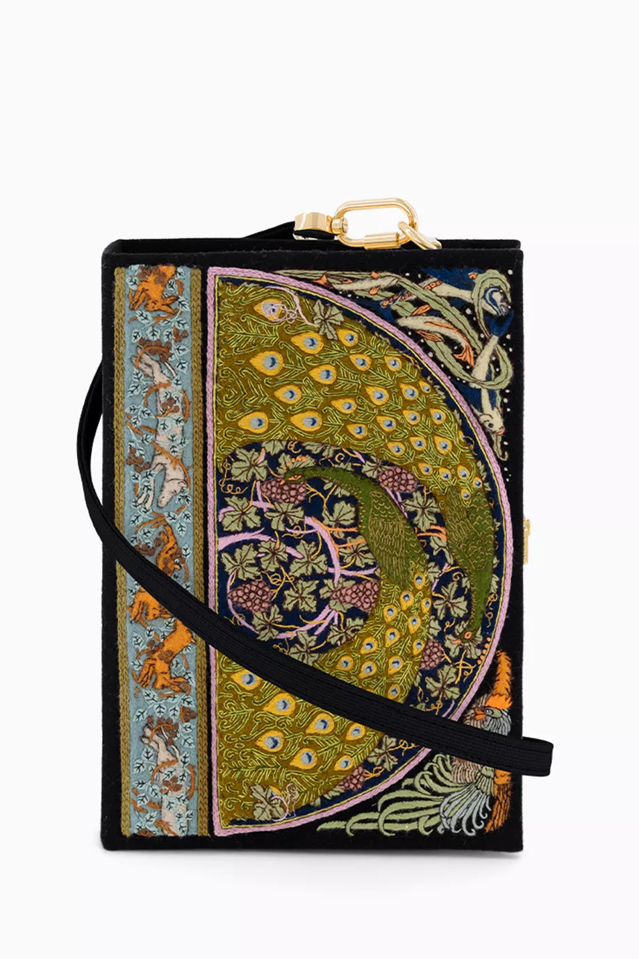 L'animal Dans la Deco Book Crossbody Clutch Bag in Silk & Felt
