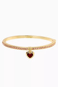 Heart Charm Bangle Bracelet