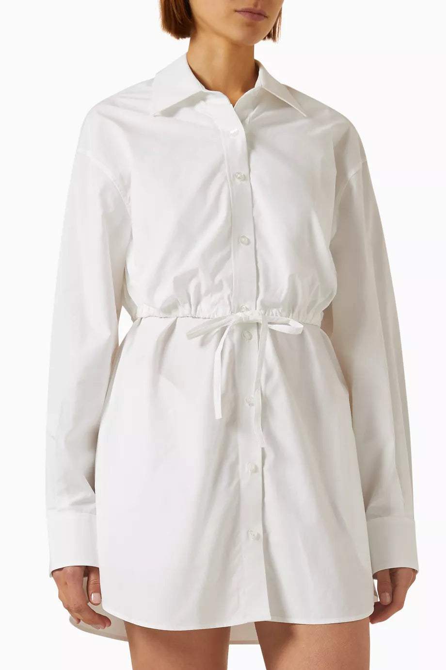 Layered Shirt Dress in Cotton