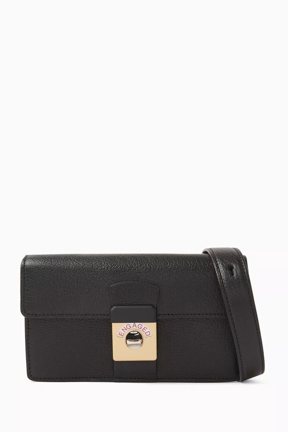 Lock Horizontal Shoulder Bag in Leather