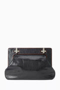 Alba Clutch Bag in Snake-embossed Leather