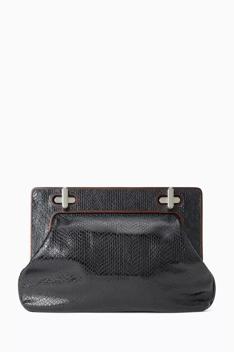 Alba Clutch Bag in Snake-embossed Leather