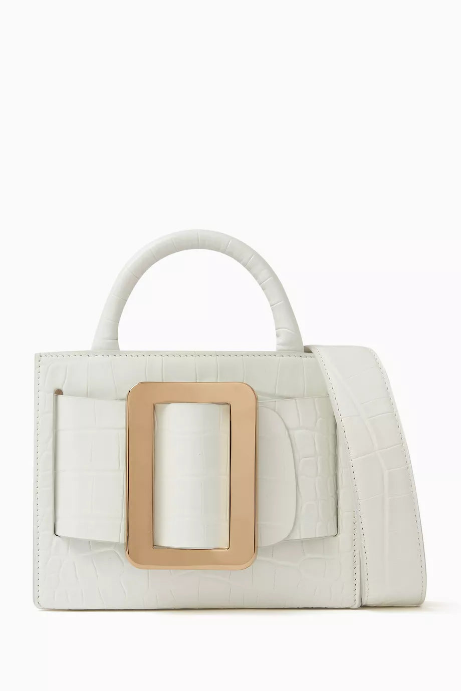 Mini Bobby Tote Bag in Croc-Embossed Leather
