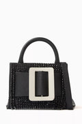 Mini Bobby Surreal Tote Bag in Crystal Flapper Leather