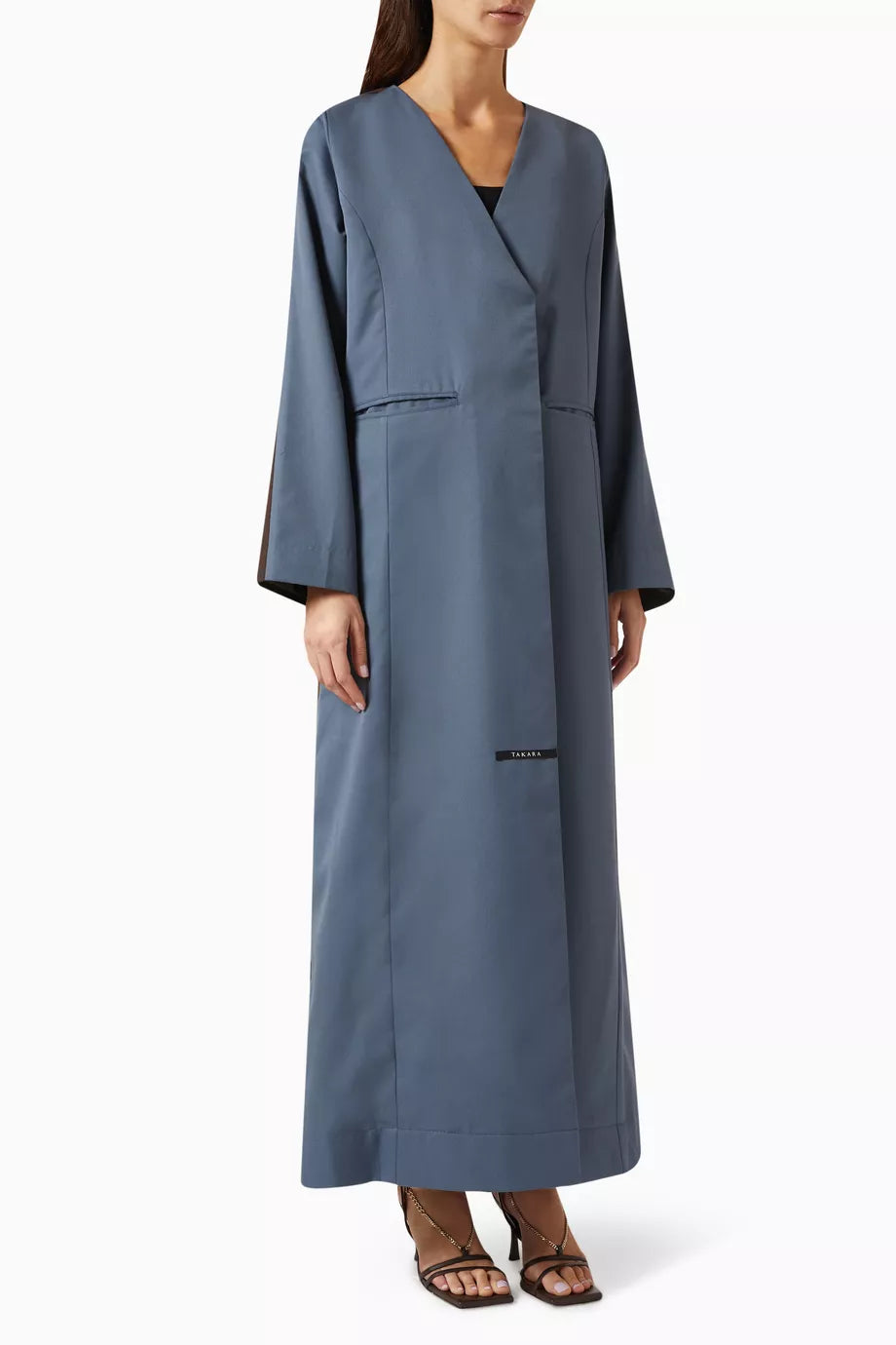 BnB V-neck Abaya in Gabardine