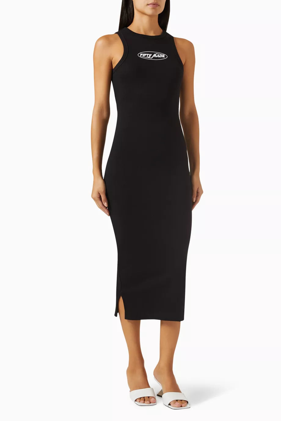 Logo Midi Dress in Organic Cotton