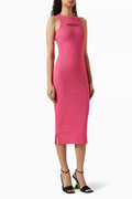Logo Midi Dress in Organic Cotton