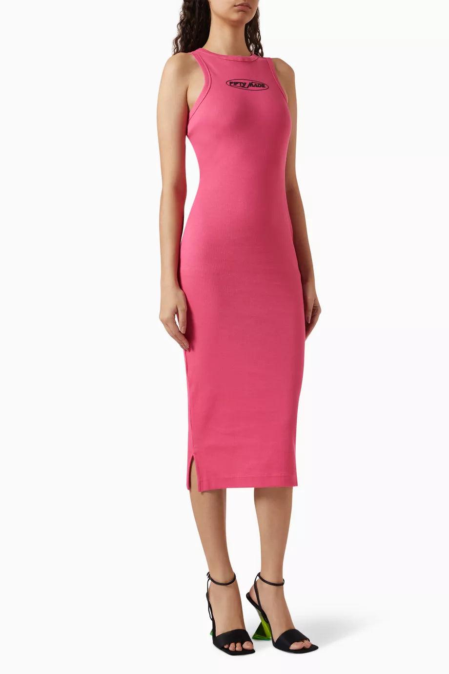 Logo Midi Dress in Organic Cotton