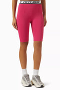 Logo Tape Biker Shorts in  Tech-lycra