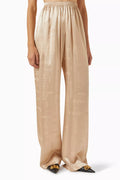 Bal Paris All-over Logo Pants in Silk