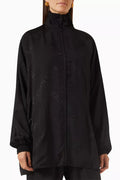 Bal Diagonal Logo Track Jacket in Viscose Jacquard