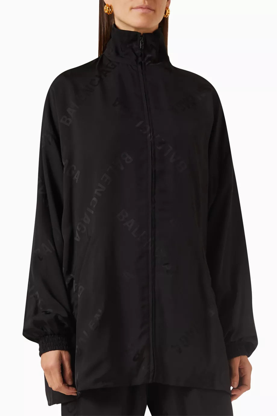 Bal Diagonal Logo Track Jacket in Viscose Jacquard