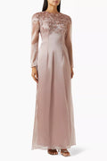 Embellished Maxi Dress in Organza