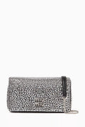Mini Crystal-embellished Bag in Satin