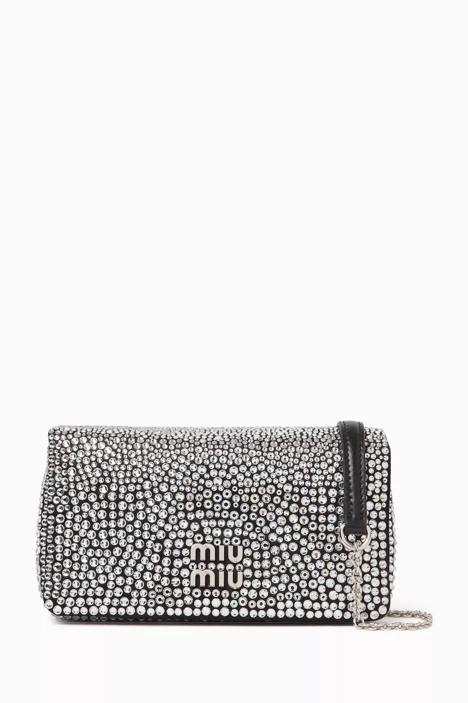 Mini Crystal-embellished Bag in Satin