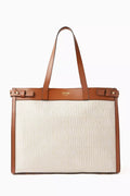 Large Jacquard Tote Bag in Canvas