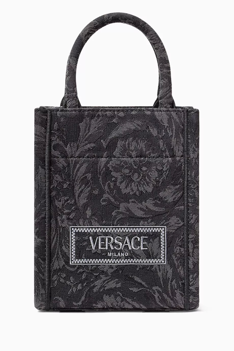 Mini Athena Tote Bag in Barocco Jacquard Canvas