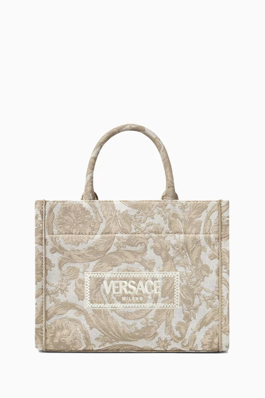 Large Athena Tote Bag in Barocco Jacquard Canvas