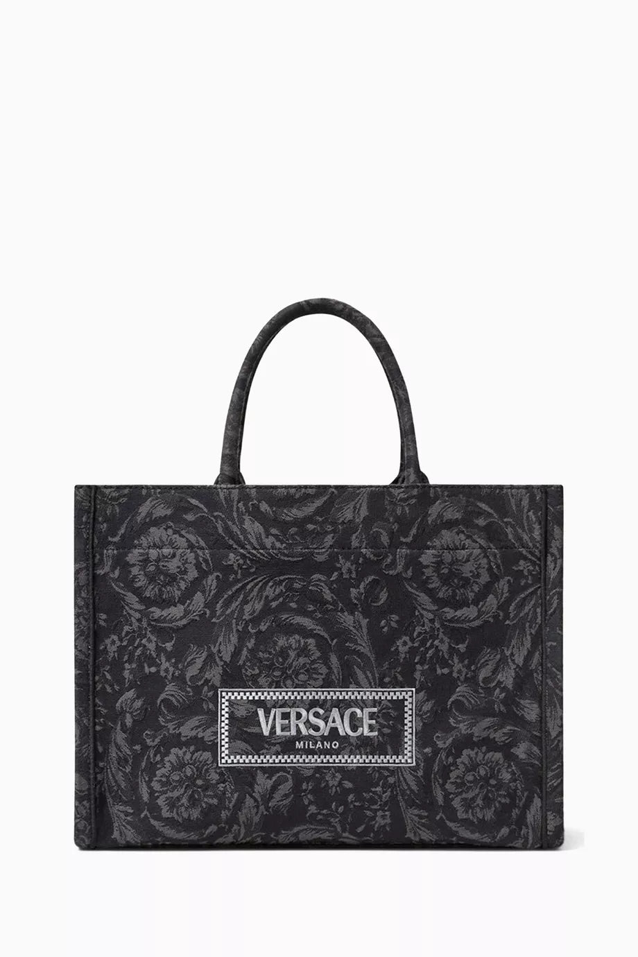 Large Athena Tote Bag in Barocco Jacquard Canvas