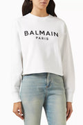 Logo-print Crop Sweatshirt in Cotton