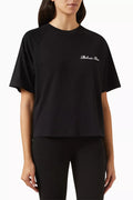 Logo-embroidered T-shirt in Cotton