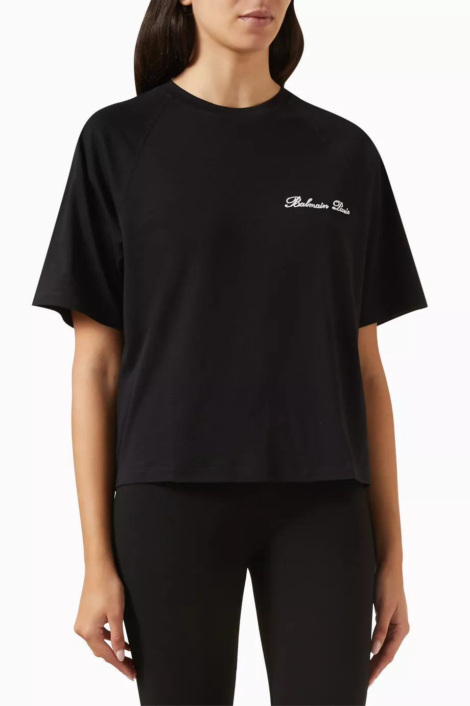 Logo-embroidered T-shirt in Cotton