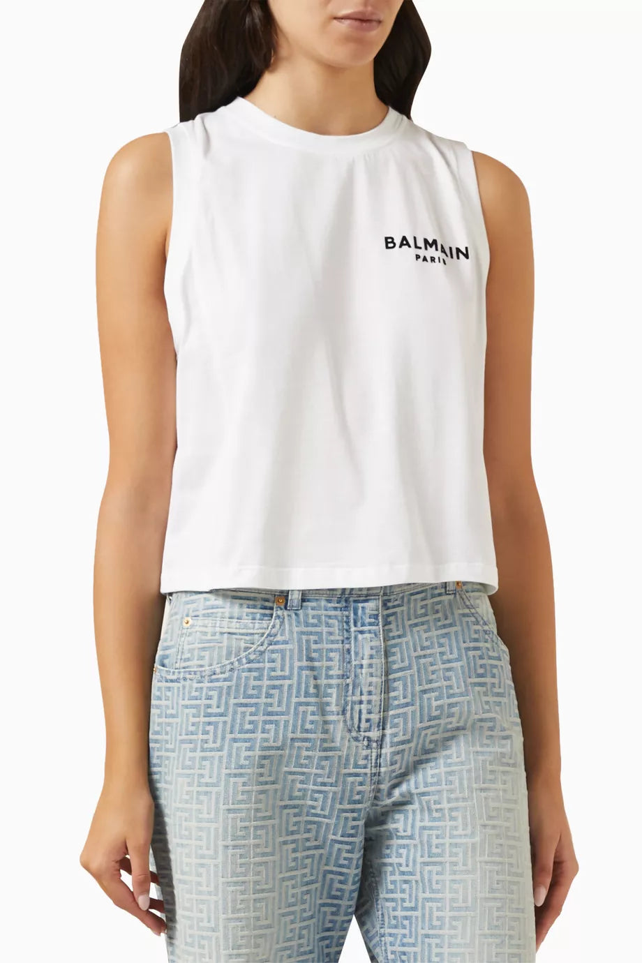 Logo-detail Tank Top in Cotton