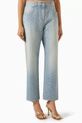 Monogram Straight-fit Jeans in Denim